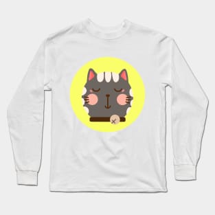cute drawn kitty cat design 5 Long Sleeve T-Shirt